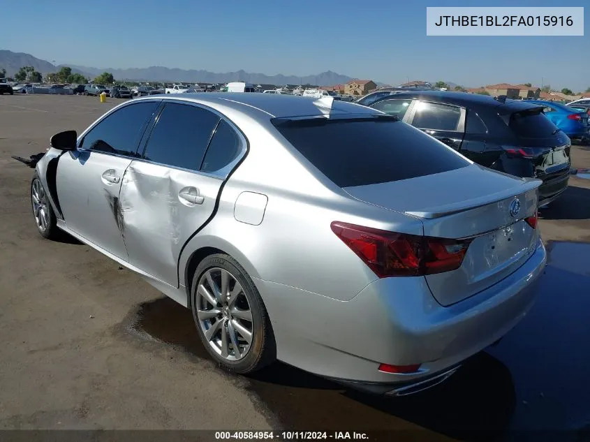 2015 Lexus Gs 350 VIN: JTHBE1BL2FA015916 Lot: 40584954