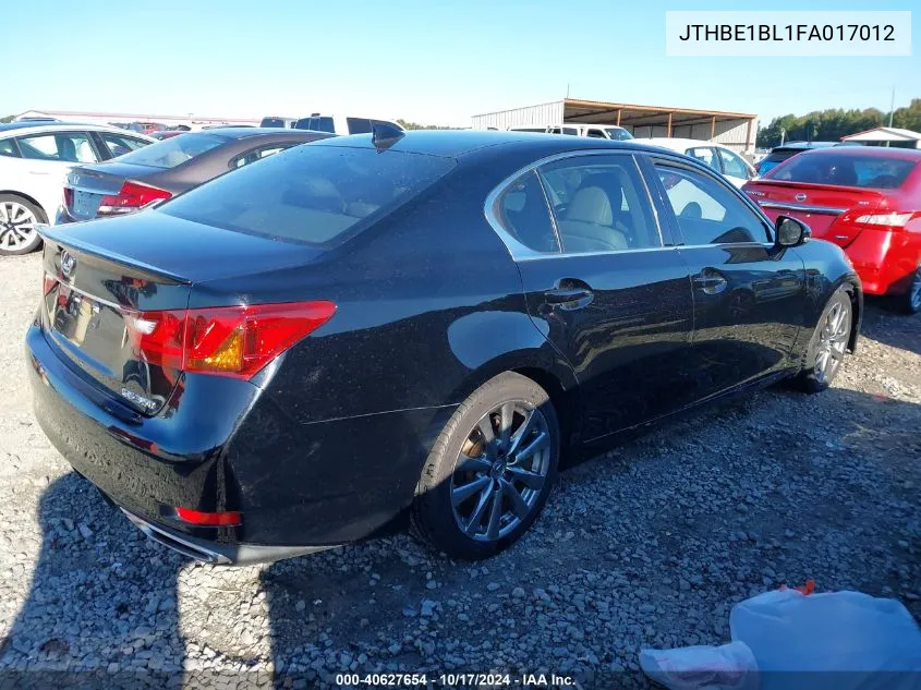 2015 Lexus Gs 350 VIN: JTHBE1BL1FA017012 Lot: 40627654