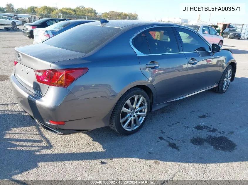 2015 Lexus Gs 350 VIN: JTHCE1BL5FA003571 Lot: 40706582