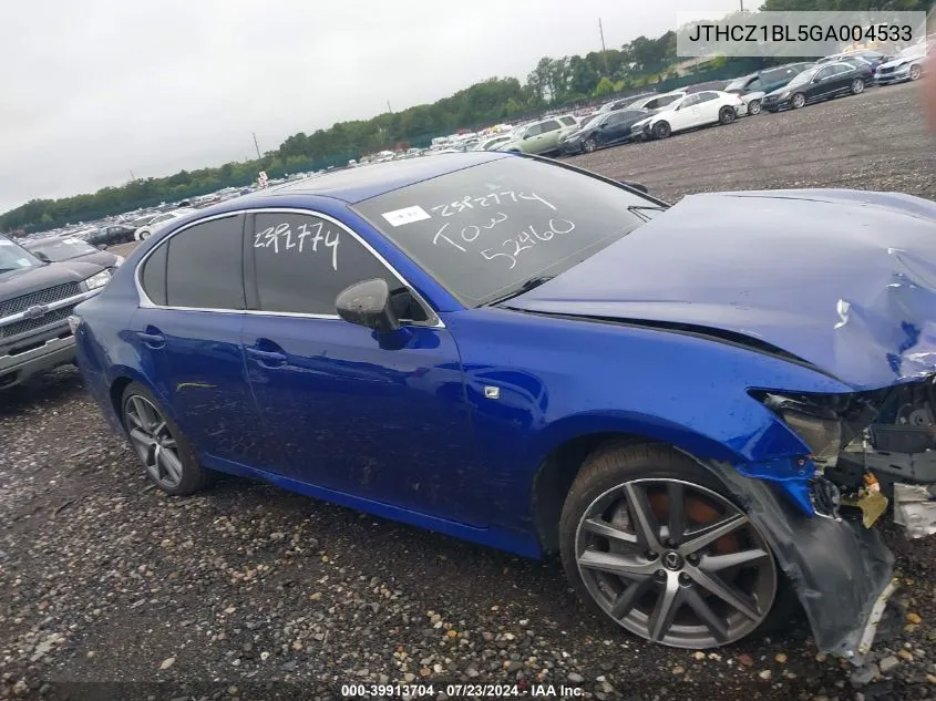 JTHCZ1BL5GA004533 2016 Lexus Gs 350