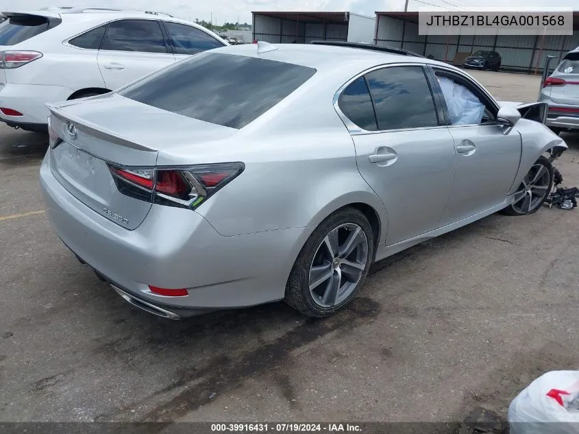 2016 Lexus Gs 350 VIN: JTHBZ1BL4GA001568 Lot: 39916431