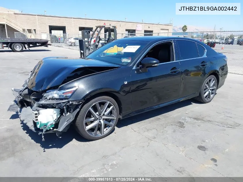 2016 Lexus Gs 350 F Sport VIN: JTHBZ1BL9GA002442 Lot: 39957513