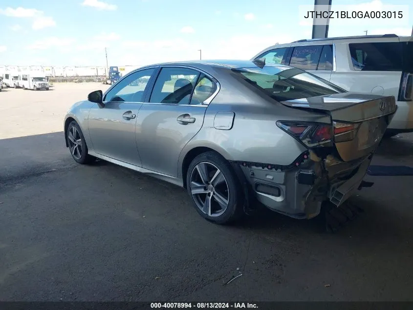 JTHCZ1BL0GA003015 2016 Lexus Gs 350