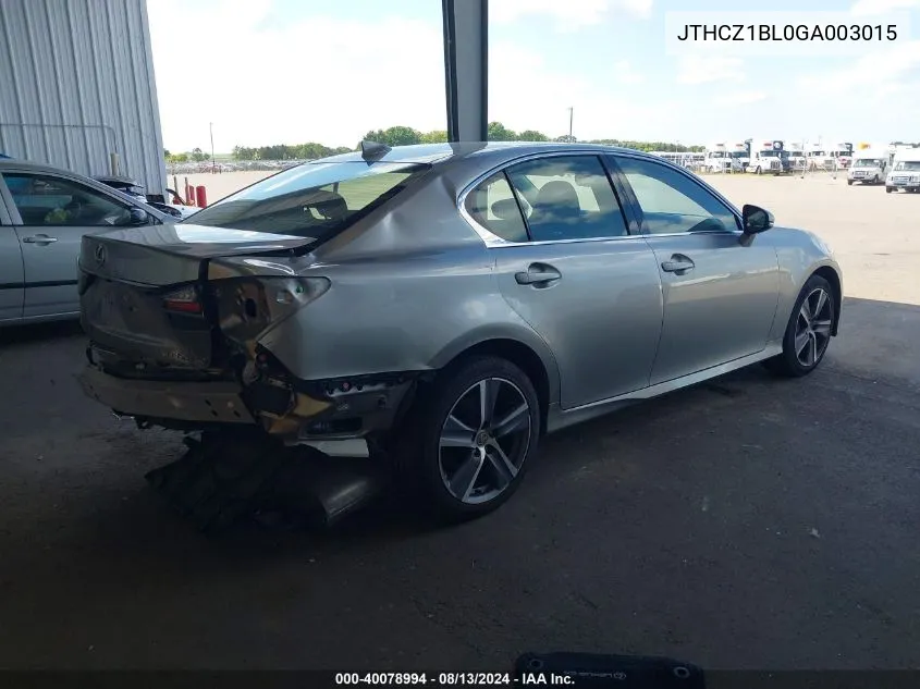 JTHCZ1BL0GA003015 2016 Lexus Gs 350