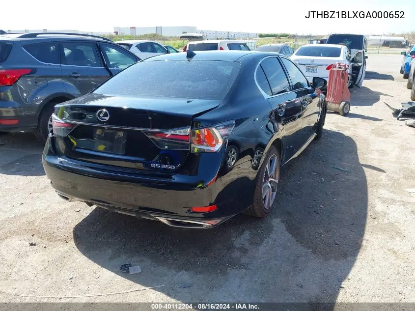 JTHBZ1BLXGA000652 2016 Lexus Gs 350