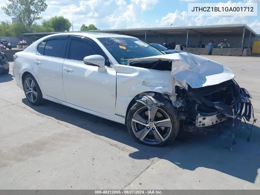 2016 Lexus Gs 350 VIN: JTHCZ1BL1GA001712 Lot: 40212095