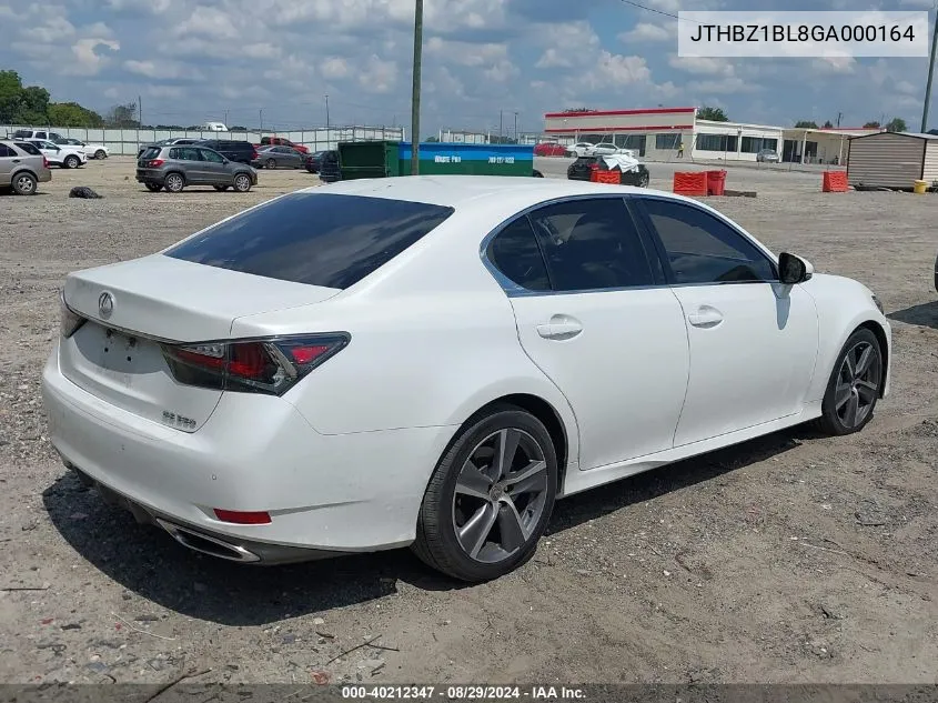 2016 Lexus Gs 350 VIN: JTHBZ1BL8GA000164 Lot: 40212347