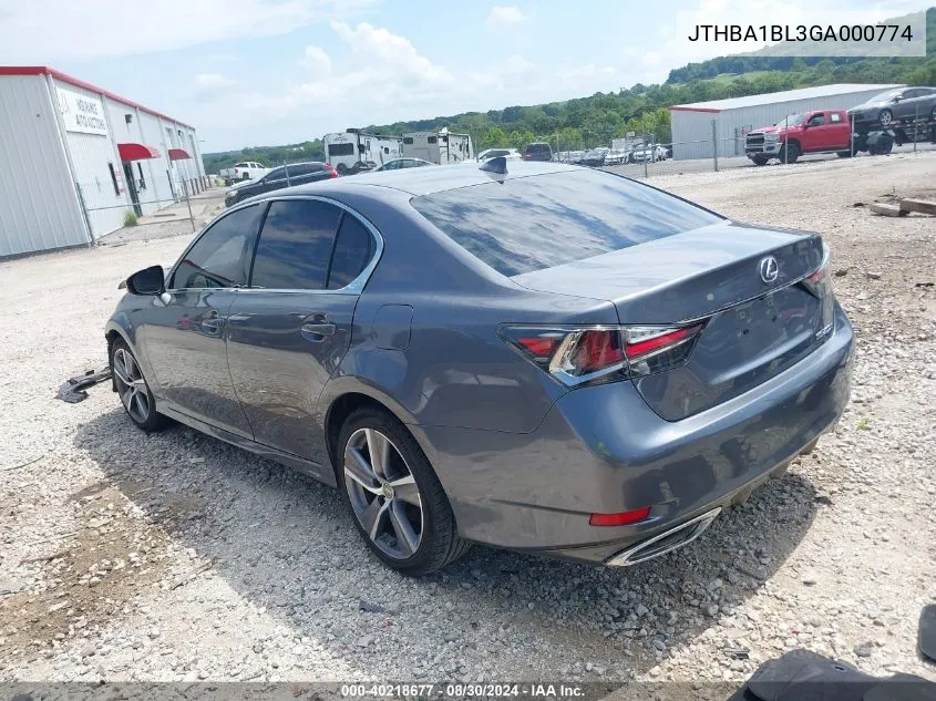 JTHBA1BL3GA000774 2016 Lexus Gs 200T