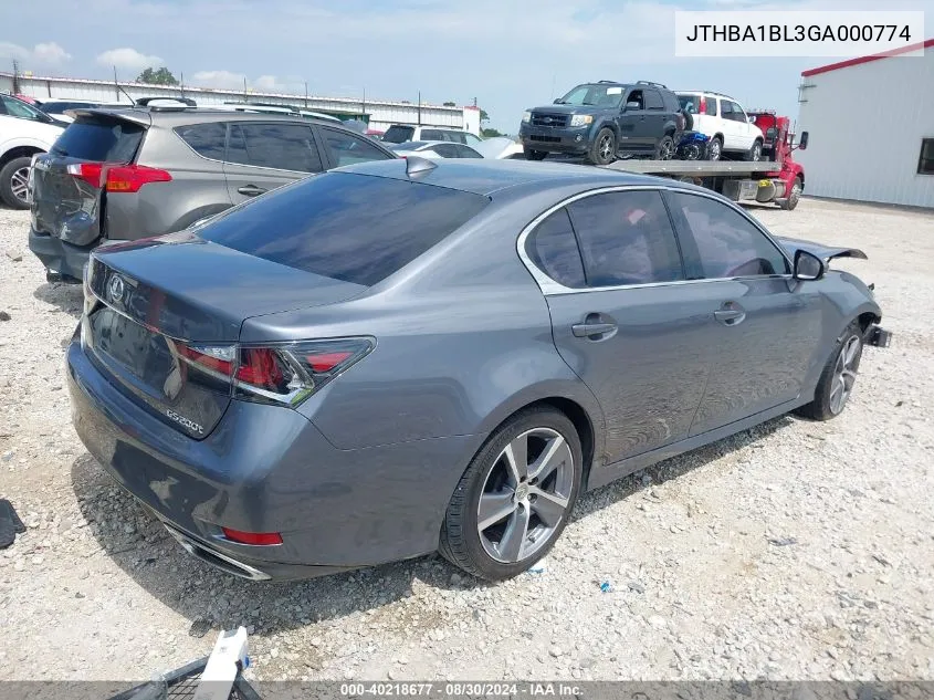 JTHBA1BL3GA000774 2016 Lexus Gs 200T