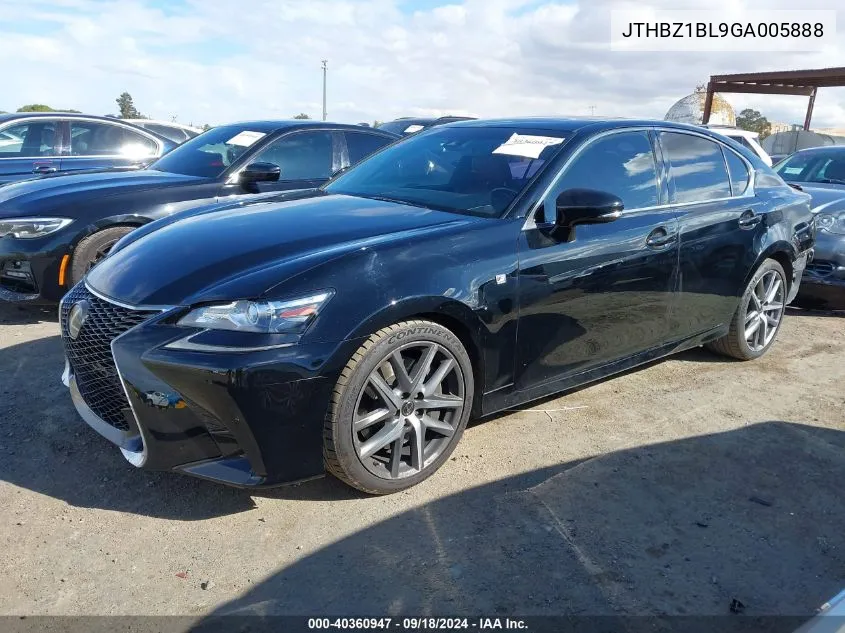 2016 Lexus Gs 350 F Sport VIN: JTHBZ1BL9GA005888 Lot: 40360947