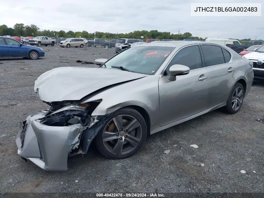 2016 Lexus Gs 350 VIN: JTHCZ1BL6GA002483 Lot: 40422478