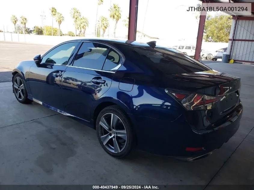 2016 Lexus Gs 200T VIN: JTHBA1BL5GA001294 Lot: 40437949