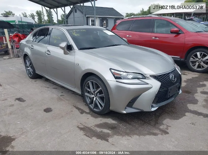 2017 Lexus Gs 350 F Sport VIN: JTHCZ1BL0HA005378 Lot: 40341006