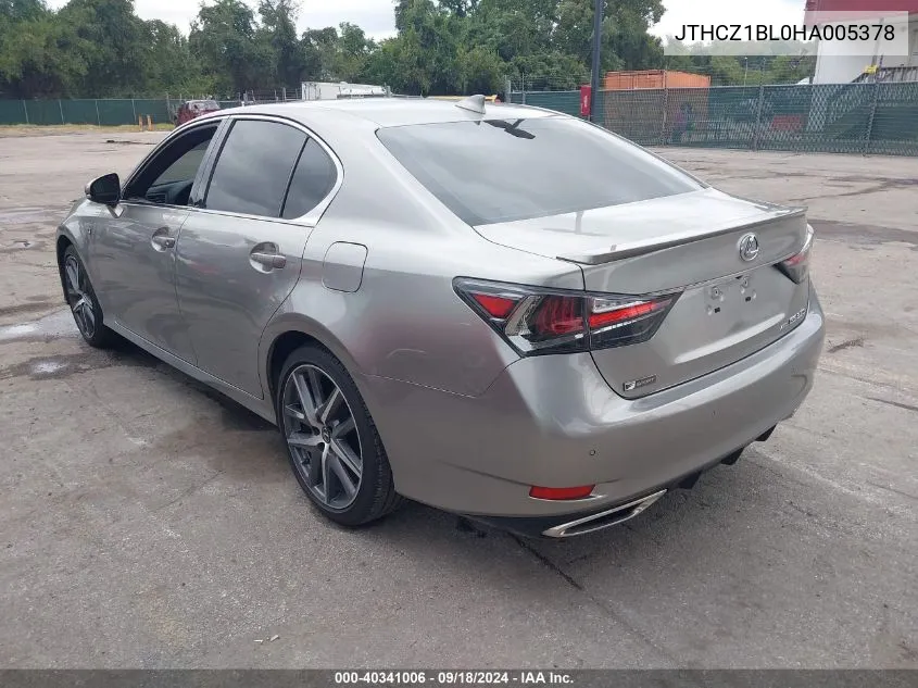 JTHCZ1BL0HA005378 2017 Lexus Gs 350 F Sport