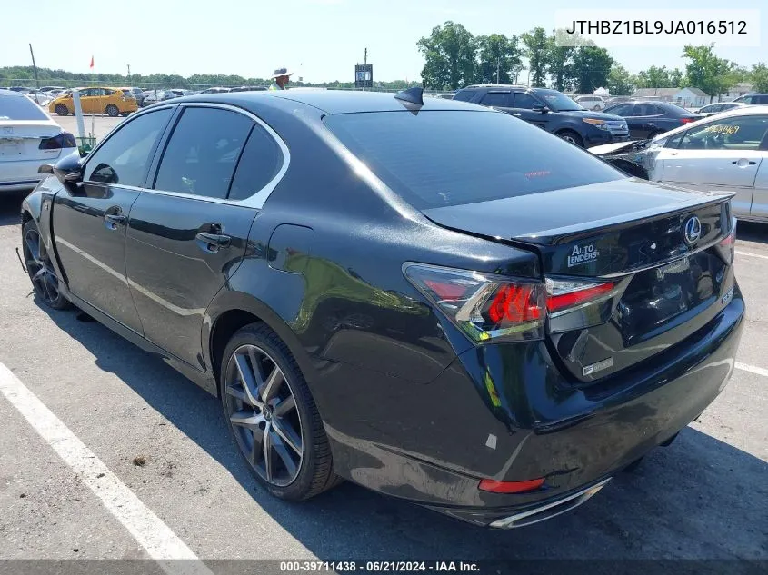 2018 Lexus Gs 350 F Sport VIN: JTHBZ1BL9JA016512 Lot: 39711438