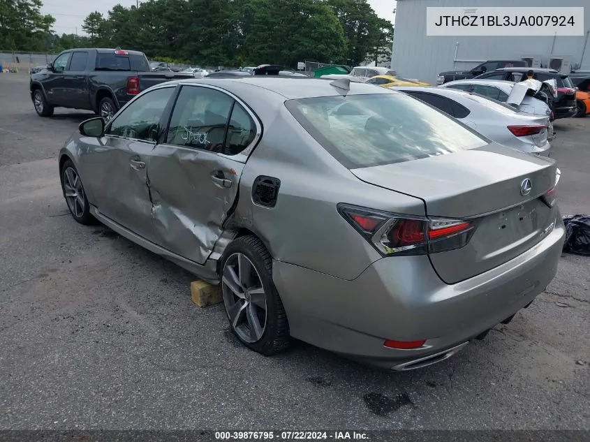 2018 Lexus Gs 350 VIN: JTHCZ1BL3JA007924 Lot: 39876795