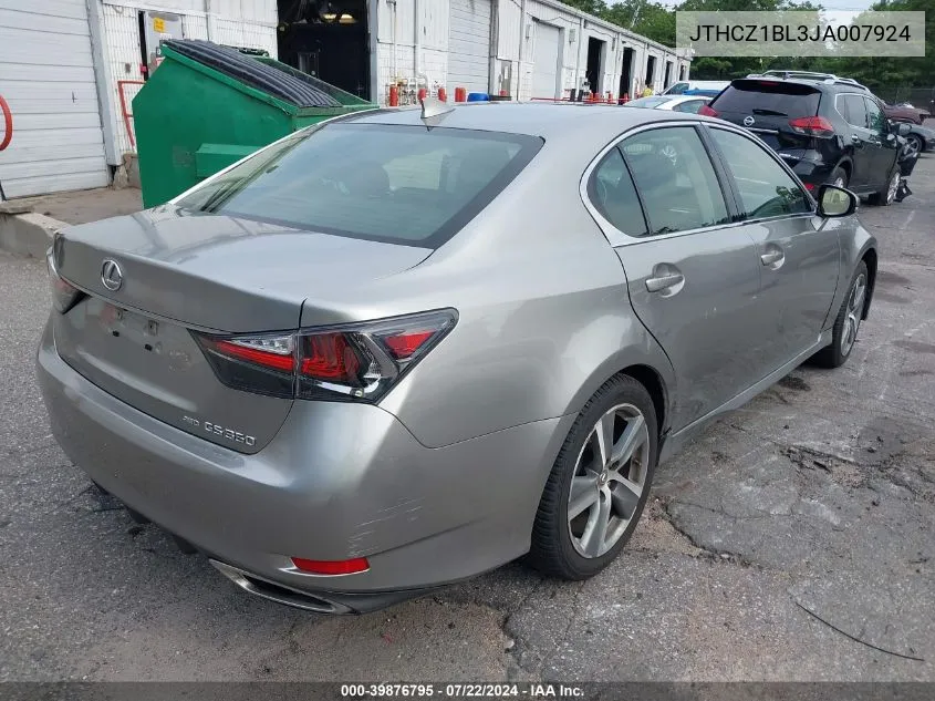 2018 Lexus Gs 350 VIN: JTHCZ1BL3JA007924 Lot: 39876795