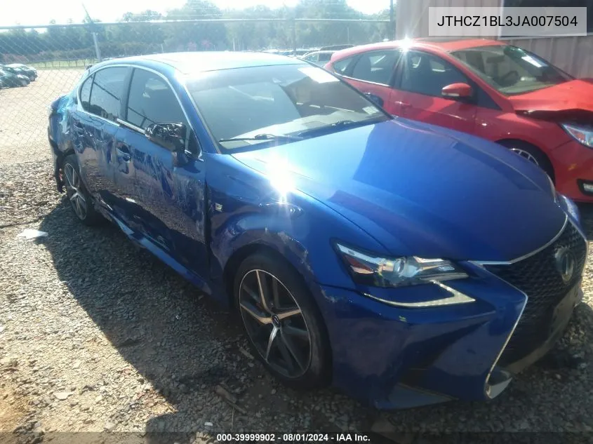 2018 Lexus Gs 350 F Sport VIN: JTHCZ1BL3JA007504 Lot: 39999902