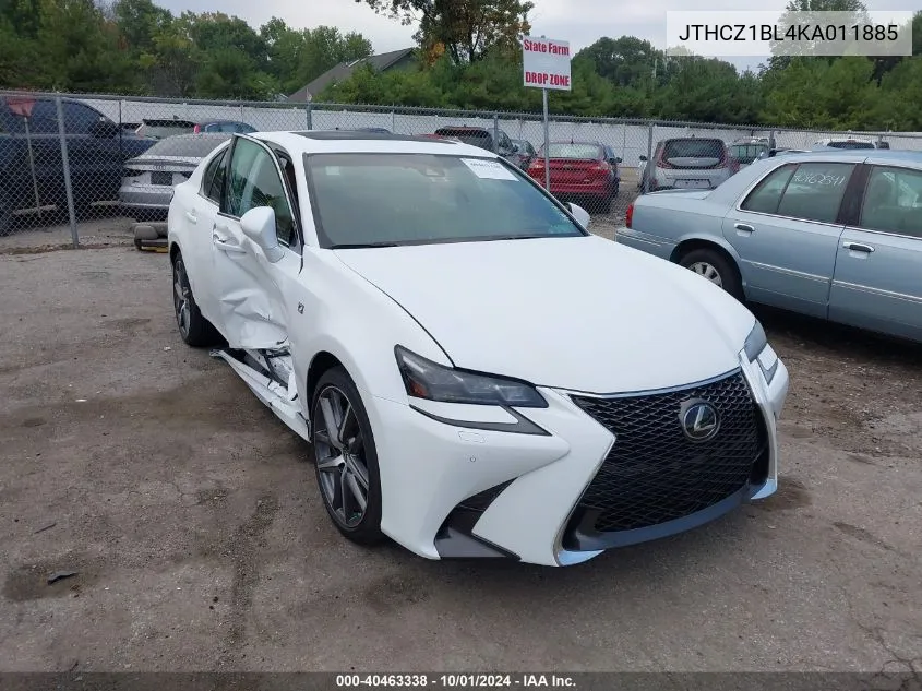 2019 Lexus Gs 350 F Sport VIN: JTHCZ1BL4KA011885 Lot: 40463338