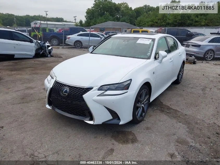 2019 Lexus Gs 350 F Sport VIN: JTHCZ1BL4KA011885 Lot: 40463338