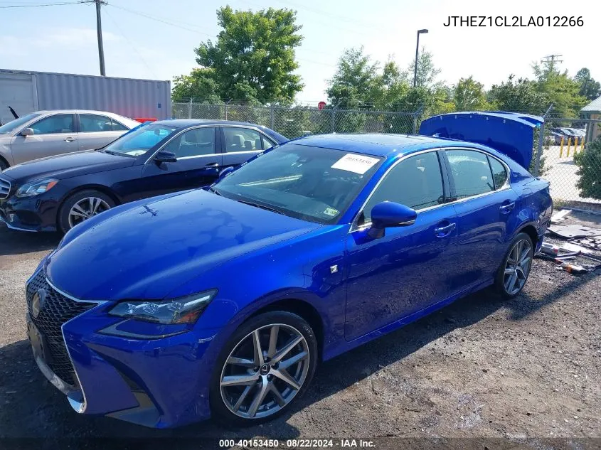 JTHEZ1CL2LA012266 2020 Lexus Gs 350 F Sport