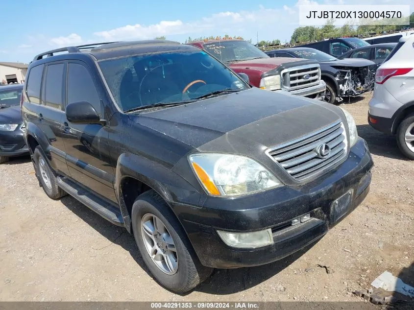 2003 Lexus Gx 470 VIN: JTJBT20X130004570 Lot: 40291353