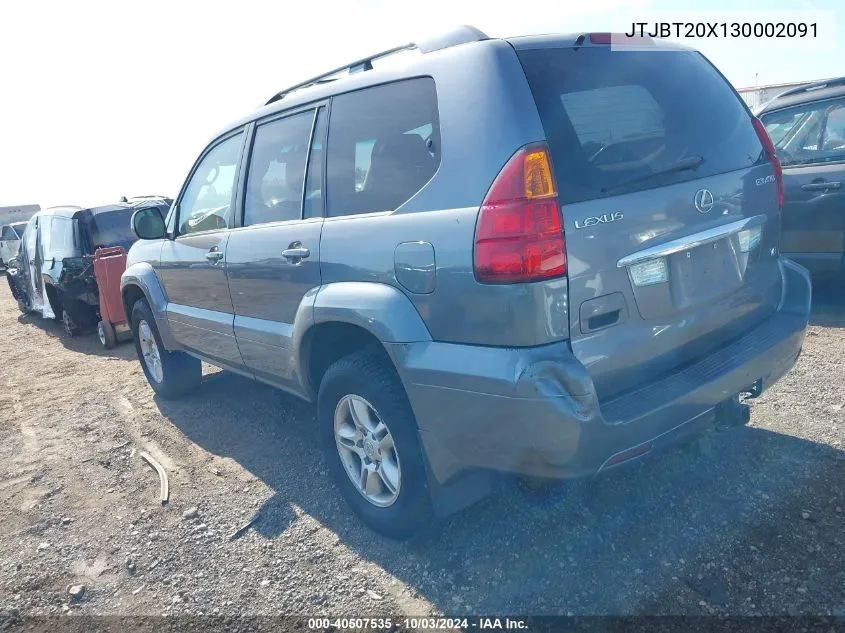 2003 Lexus Gx 470 VIN: JTJBT20X130002091 Lot: 40507535