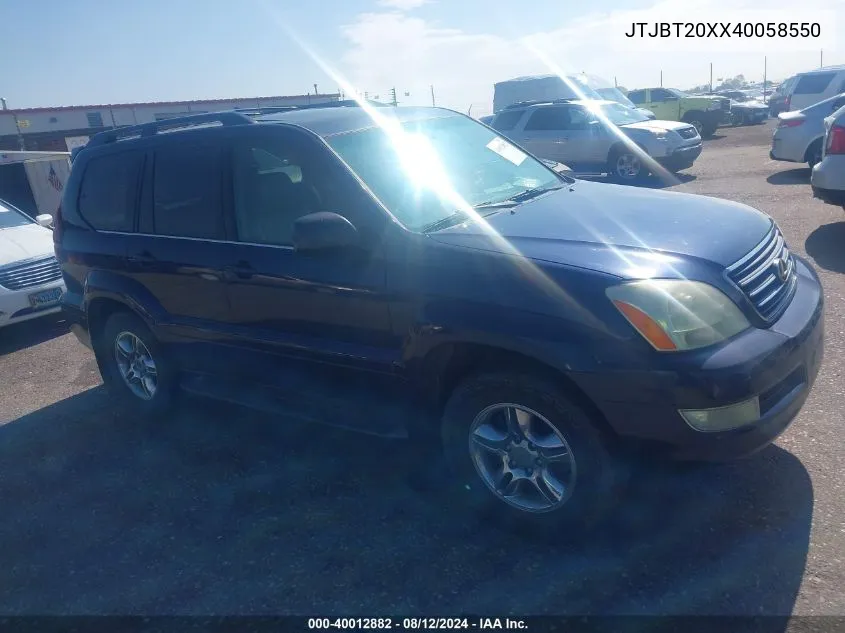 JTJBT20XX40058550 2004 Lexus Gx 470