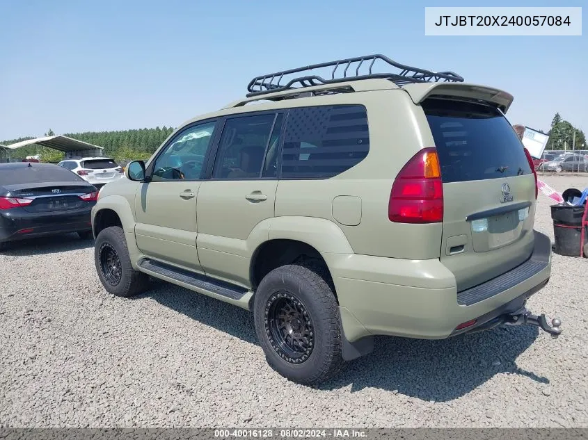 2004 Lexus Gx 470 VIN: JTJBT20X240057084 Lot: 40016128