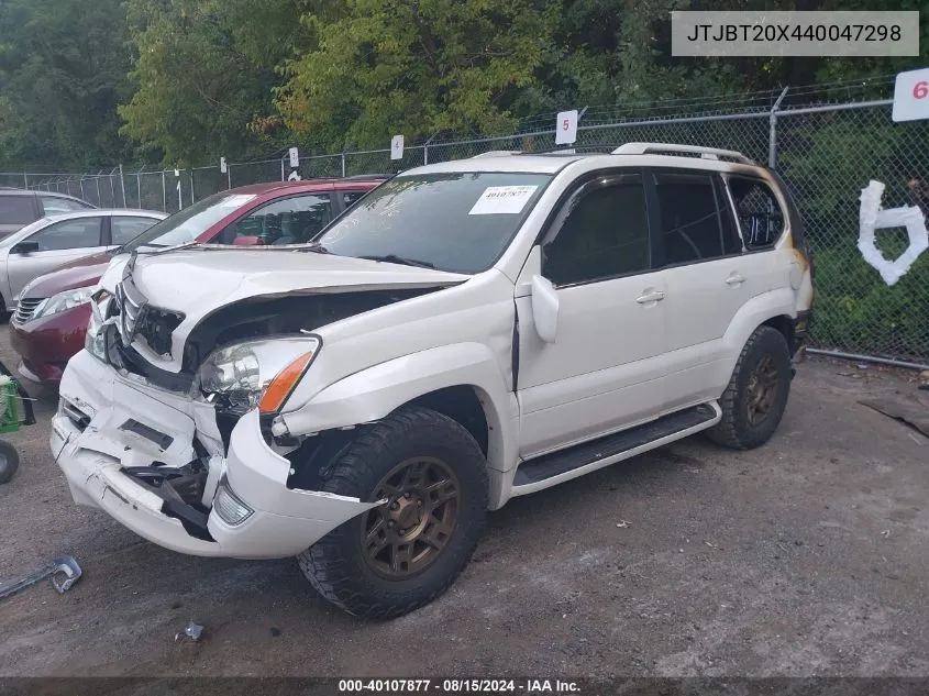 2004 Lexus Gx 470 VIN: JTJBT20X440047298 Lot: 40107877