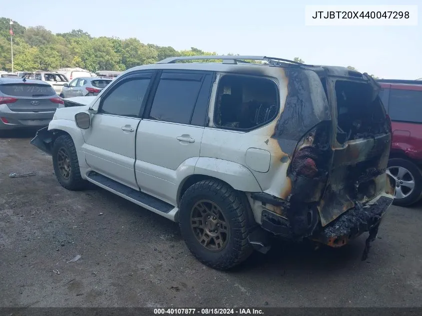 2004 Lexus Gx 470 VIN: JTJBT20X440047298 Lot: 40107877