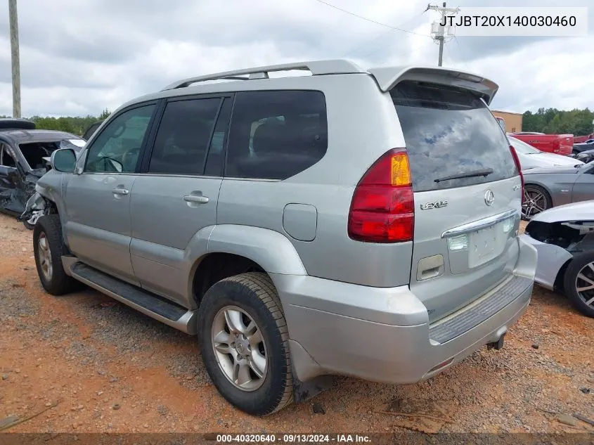 2004 Lexus Gx 470 VIN: JTJBT20X140030460 Lot: 40320640