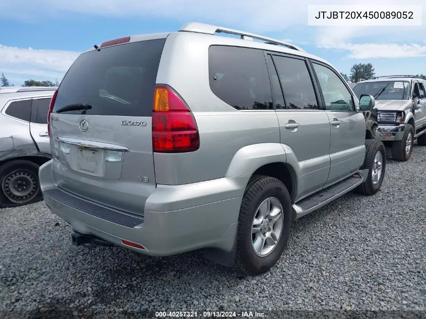 2005 Lexus Gx 470 VIN: JTJBT20X450089052 Lot: 40257321