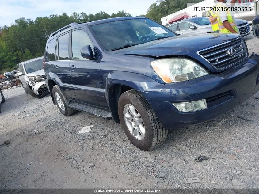 2005 Lexus Gx 470 VIN: JTJBT20X150080535 Lot: 40289951