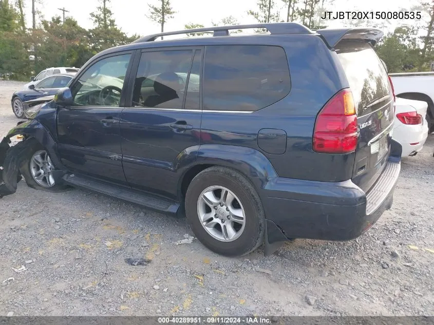 2005 Lexus Gx 470 VIN: JTJBT20X150080535 Lot: 40289951