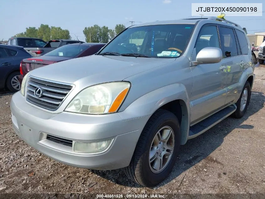 2005 Lexus Gx 470 VIN: JTJBT20X450090198 Lot: 40351525