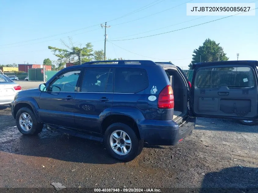 2005 Lexus Gx 470 VIN: JTJBT20X950085627 Lot: 40387948