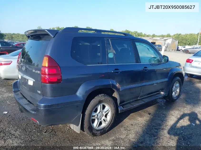 2005 Lexus Gx 470 VIN: JTJBT20X950085627 Lot: 40387948