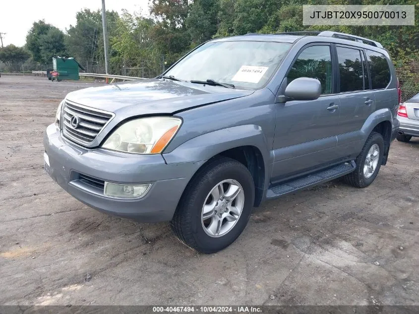 2005 Lexus Gx 470 VIN: JTJBT20X950070013 Lot: 40467494