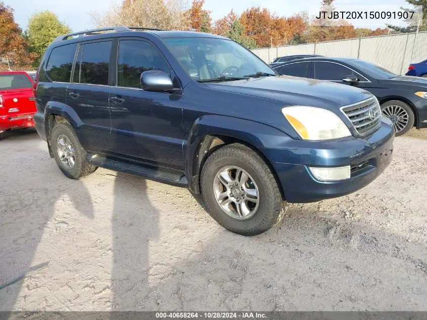 2005 Lexus Gx 470 VIN: JTJBT20X150091907 Lot: 40658264