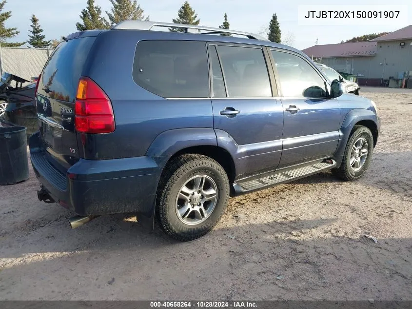 2005 Lexus Gx 470 VIN: JTJBT20X150091907 Lot: 40658264