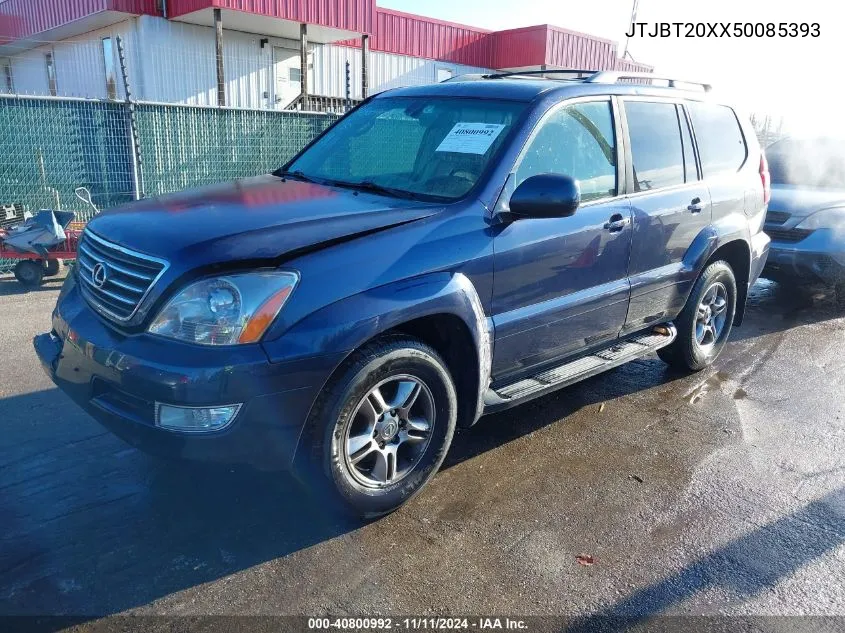 2005 Lexus Gx 470 VIN: JTJBT20XX50085393 Lot: 40800992