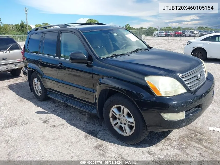 2006 Lexus Gx 470 VIN: JTJBT20X460105154 Lot: 40203775