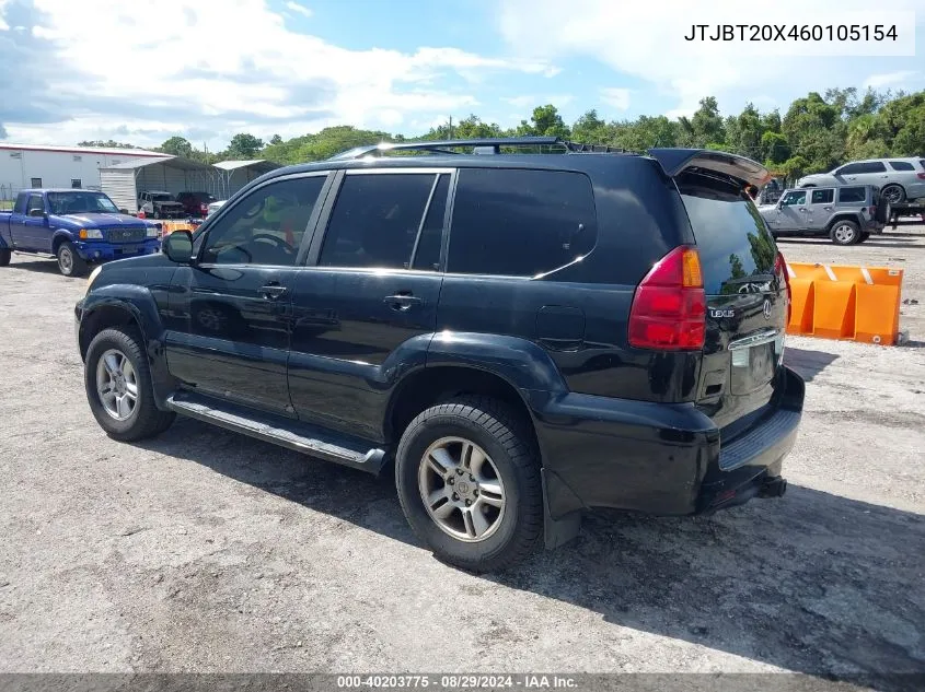 2006 Lexus Gx 470 VIN: JTJBT20X460105154 Lot: 40203775