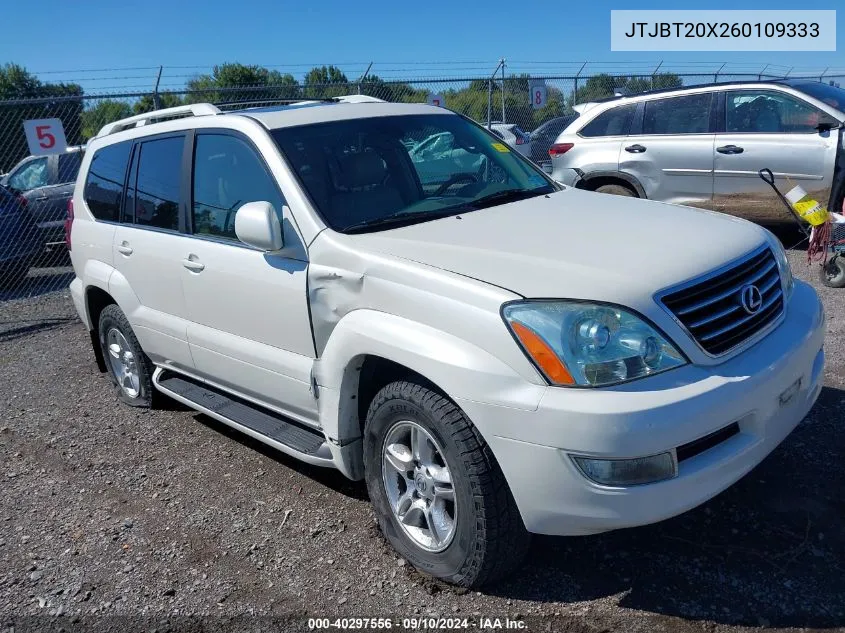 2006 Lexus Gx 470 470 VIN: JTJBT20X260109333 Lot: 40297556