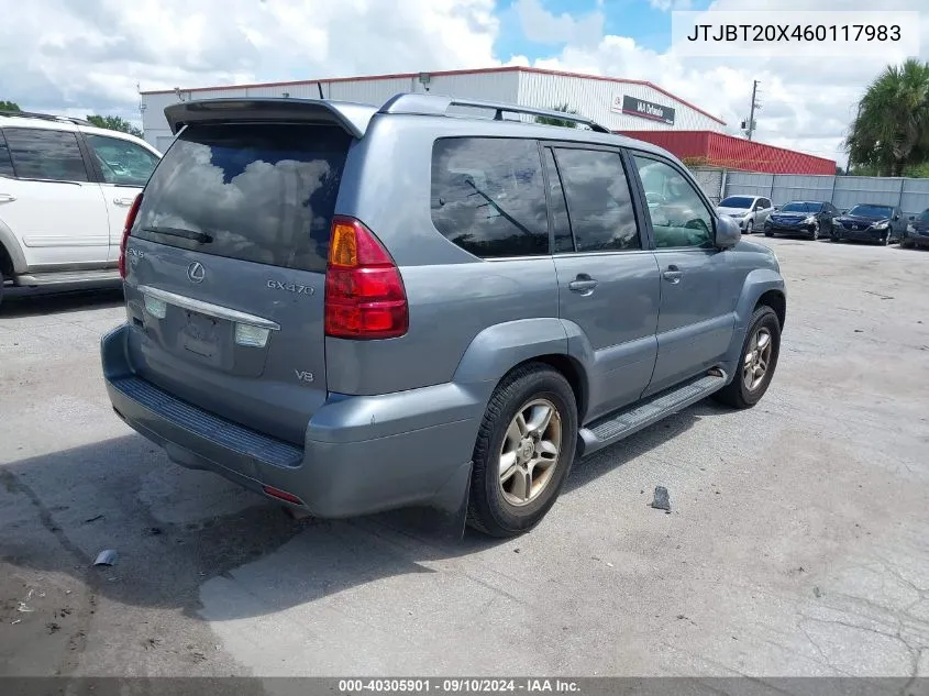 2006 Lexus Gx 470 470 VIN: JTJBT20X460117983 Lot: 40305901