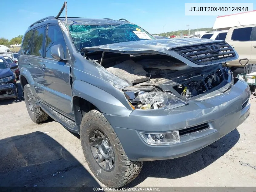 2006 Lexus Gx 470 VIN: JTJBT20X460124948 Lot: 40456307