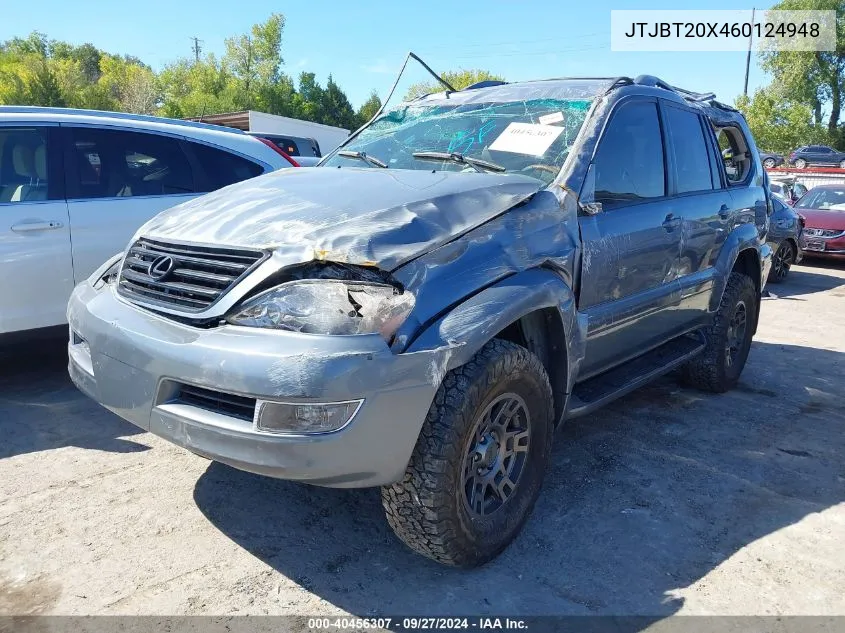 2006 Lexus Gx 470 VIN: JTJBT20X460124948 Lot: 40456307