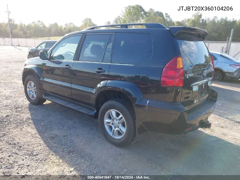 2006 Lexus Gx 470 470 VIN: JTJBT20X360104206 Lot: 40541647