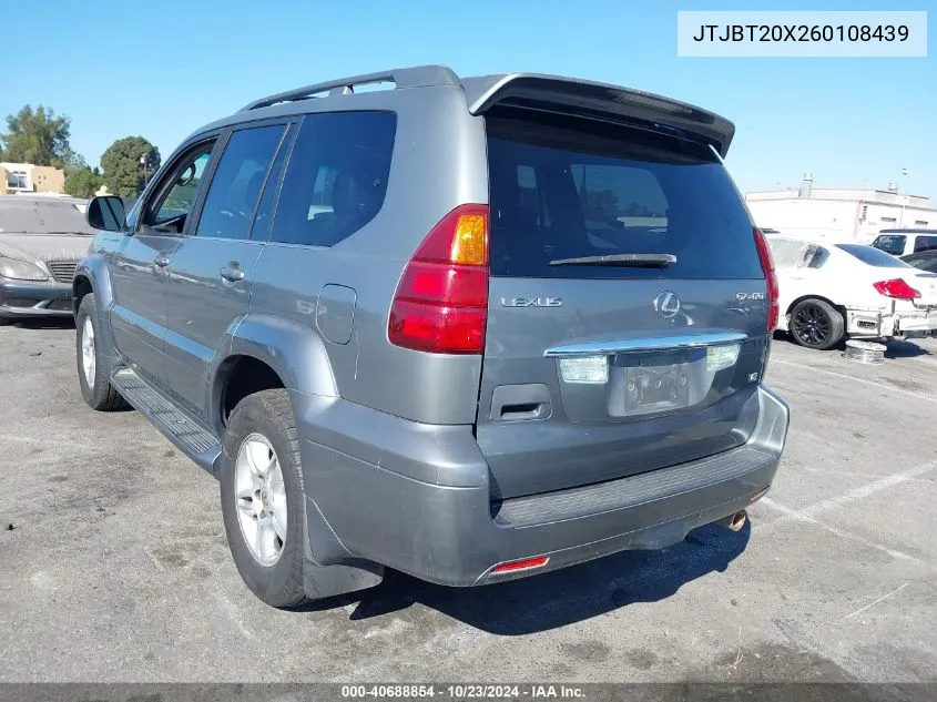 2006 Lexus Gx 470 VIN: JTJBT20X260108439 Lot: 40688854